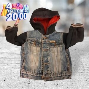 Levi Strauss denim hoodie jacket size 24 months boys  🎉 host pick 🎉